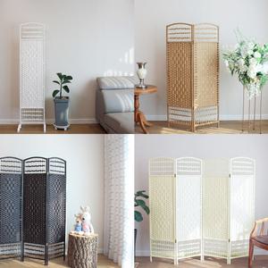 인테리어 파티션 칸막이 가림막 가리개 접이식 원목 라탄 인테리어소품 자바라 병풍 가벽 이동식 접이식