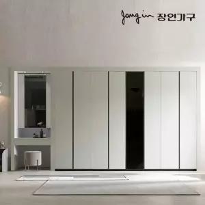 장인가구 단테 슬림 미러 화장대 파우더 붙박이장 270cm