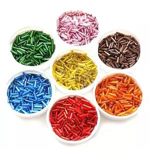 ALL 비즈 1.5 x 6mm 글래스 막대비즈 한팩 100g, 컬러선택