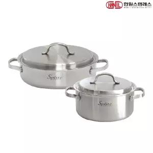 [한일STS] 스플릿 통5중 인덕션가능 스텐레스 냄비세트 2종E(양20+전24)