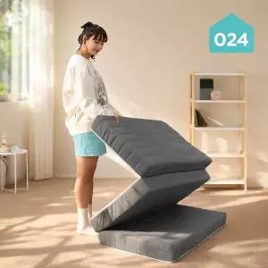 [024홈]국민토퍼 3단 접이식 매트리스 푹신한 8cm 멀티싱글