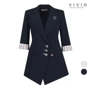 [비비드시크릿가너]여성 뉴잇츠 소매배색 여름정장 자켓