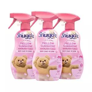 스너글 섬유탈취제 멜로우 선샤인 퀵 드라이 470ml 3개팩