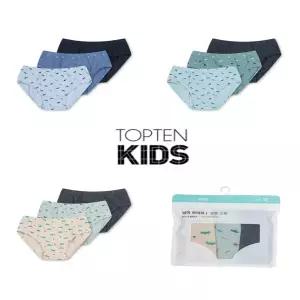 [탑텐키즈]남아) 코튼스판 삼각팬티 (3매입)(MKF5UP1001)