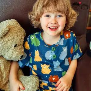 [보리보리/알럽키즈]쿨 아이스 댄스베어 5부 주니어 잠옷 실내복