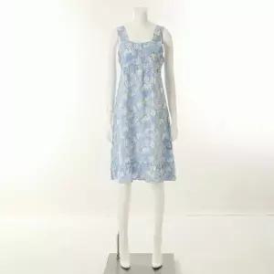 [비너스](행사) 잎사귀 나염 원피스잠옷 민소매 여성가운 리조트룩_C SVEV3931L_BU_C