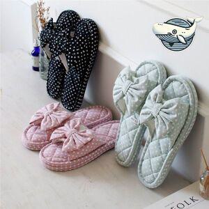 부드러운 도트 리본 슬리퍼 거실 주방용 쿠션 엄마실내화