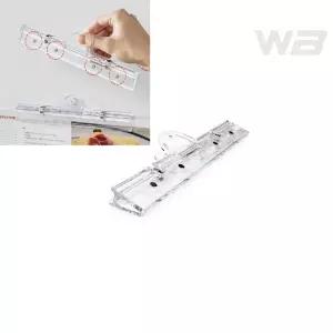 와볼샵 투명 문서집게 자석걸이형 자석부착형 A4서류 사진 A4문서 화이트보드