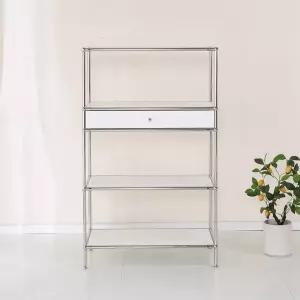 [우아미가구]하다 모던센츄리 모듈형 오픈 장식장 4단