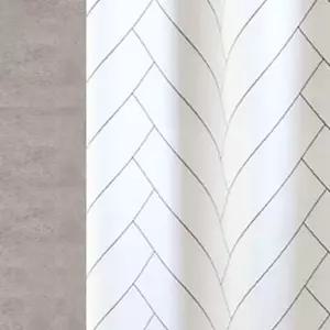 영스타 헤링본 샤워 커튼 화이트 그레이/욕실용 목욕탕 욕조 가정용 디자인 심플 욕실 커텐 방수 샤워실