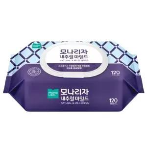 [모나리자] 내추럴 마일드 물티슈 캡형 120매*10입