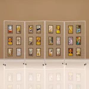 이동식 철망파티션 다용도 파티션 4단 작품전시대