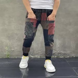 가을 가성비 남성 체크 스키니 캐주얼 아웃도어 모직 조거 겨울 팬츠 카고바지