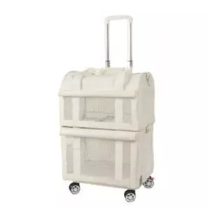 고양이 2단 산책가방 트롤리 이동 이동가방 케리어 다묘