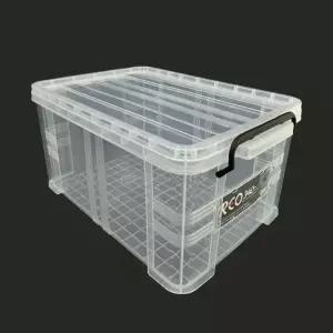 신한리빙 레오박스 340 (34L) (4개입) 수납 정리함 투명박스 리빙박스