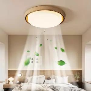 날개 없는 선풍기 조광 실링팬 1. 무단계 화이트 무소음 거실 천장 램프 리모컨