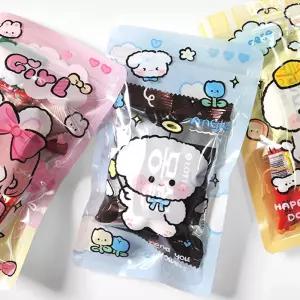 (디자인랜덤 10개입) 귀염귀염 미니 지퍼백/선물/포장/비닐/지퍼/홀로그램/파우치/비닐팩/업소/칼라/다회용