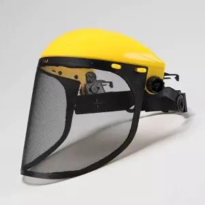 예초기 안면보호대 조절가능 노랑 파랑 랜덤/마스크/안전/벌초/안전모/보호구/예초/보안면/안면보호/보안경