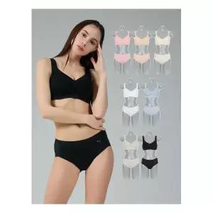 비밀특가푸마 바디웨어 여성 라이크라 프리미엄라인 노와이어 브라팬티 10종 세트 1582813