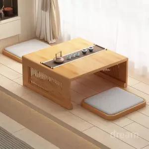 전통 원목 좌식 찻상 미니 경량 레트로 소반