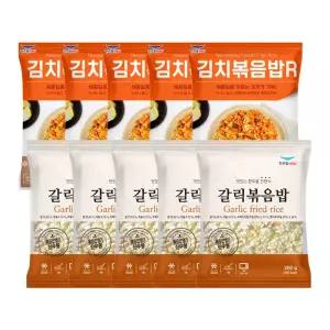 한우물 김치 볶음밥 250g x 5개 + 한우물 갈릭 볶음밥 200g x 5개