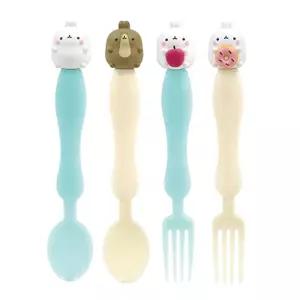 몰랑이 디저트 스푼포크세트 4P 캐릭터 티스푼 티포크 세트