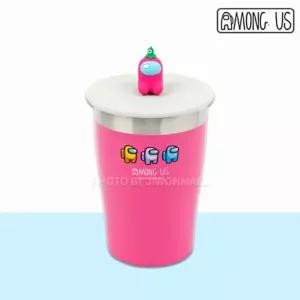 어몽어스 피규어 캐릭터 스텐컵 핑크 어린이 물컵
