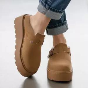 방한 슬리퍼 러그솔 내부 기모안감 버클 스트랩 키높이 겨울 슬리퍼 사무실 외출 슬리퍼