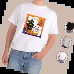 단체반팔티 반팔티셔츠 박쥐 마녀 해골 할로윈데이 33번 그림 다양한색상 전사이즈