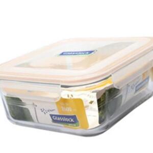 [2개구성] 삼광 글라스락 4호 2 그릇 반찬용기 유리 플라스틱 스텐 세트 밀폐용기 사각 반찬통 EW30876B