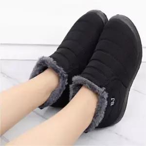 양털슬립온 여성 기모운동화 퍼 안감 패딩신발 겨울 방한화 털신발 2색