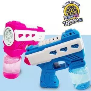 메가 싸이클론 버블건 회전 회오리 비눗방울총 장난감 리필액 건전지 포함