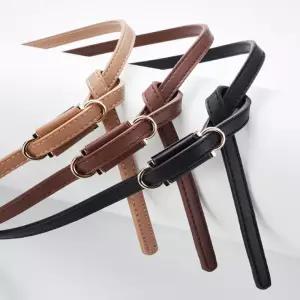 더블 슬림 얇은 가죽 벨트 허리띠 원피스 자켓 여성 여자 허리띠 가죽벨트 얇은벨트 여성벨트