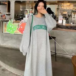 레니아 캐주얼 기모 롱 원피스 SD-231107 데일리원피스