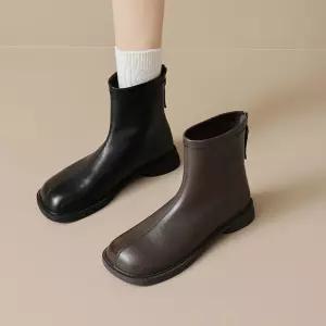 여성용 빈티지 봄가을 스타일 부츠 단화 신발 워커힐 슬림 앵클부츠 워커 M스포3