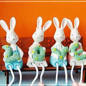 리빙하임 앉은 인형 장식 테이블 소품 토끼 파스텔 러브 미니어처 4P세트 LWBDF248