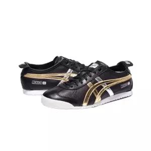 오니츠카타이거 멕시코66 가죽 타이커 남성 여성 공용 블랙 검정 골드 D5V2L-9094