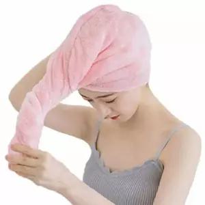 [생활] 욕실 샤워 헤어타월 극세사 긴머리 드라이 머리수건