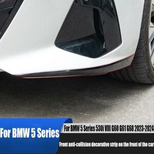 BMW 5 시리즈 530i VIII G60 G61 G68 2023 차량용 앞 범퍼 측면 충돌 방지 스트립 자동차 외장 장식 제품