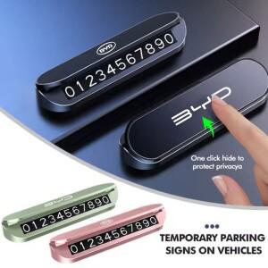 차량 임시 주차 카드 전화번호 플레이트 BYD 아토 3 위안 플러스 송 씰 돌핀 씨라이언용