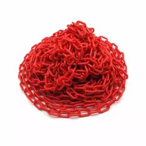 플라스틱 체인 빨강 위험표시 로드사슬 안전 주차금지 가이드라인 차단 단줄 산업용