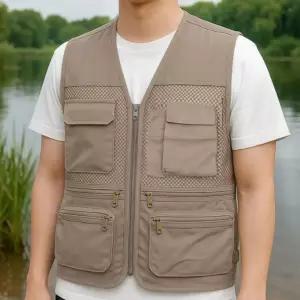 초경량 메쉬 레저 조끼 XL 아웃도어 포켓 작업조끼 안전화 단체 선풍기 작업복 작업용 고급 여름용 택배 남
