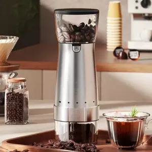 커피 전동 그라인더 핸드드립 에스프레소 여행 야외 머신 충전식 휴대용 캠핑용