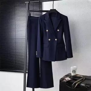 더블버튼 수트셋업 슬림테일러드 레트와투피스