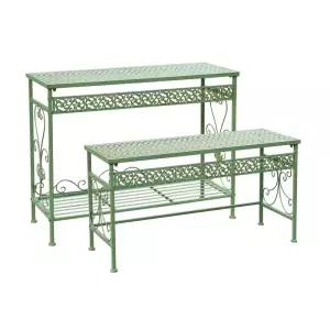 철제 엔틱 화분받침 선반 베란다 발코니 화분다이 야외 가드닝 진열대 꽃집