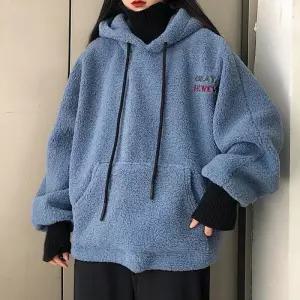 여성 루즈핏 캐주얼 레이어드 후드 후리스 YT-24