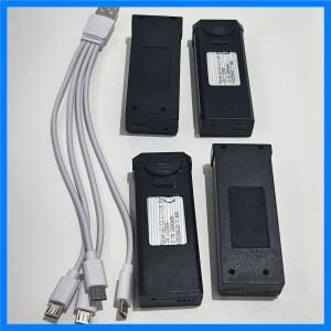 LSRC S2S 드론 LS-S2S 접이식 쿼드콥터 기존 리튬 이온 배터리용 3.7V 2000mAh 리튬 배터리 4개가 포함된 4