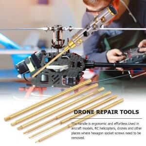 육각 렌치 스크루 드라이버 도구 RC 헬리콥터 모델용 경질 합금강 금속 0.9mm 10 개