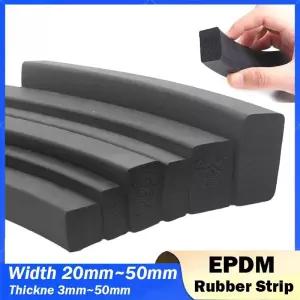 방음스펀지 패드 흡음재 방진 길이 1M 너비 10mm~60mm EPDM 고무 발포 씰링 스트립 플랫 스퀘어 스폰지 두