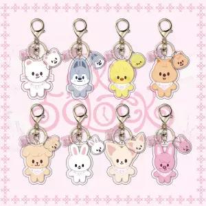 댄스복 방송 아이돌 무대 의상 발표회 SKZOO Straykids 만화 아크릴 키 체인 가방 펜던트 액세서리 스타 주